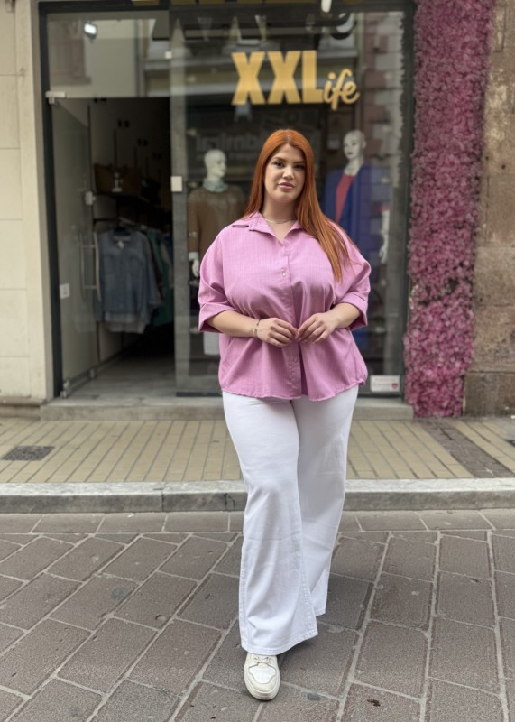 Πουκαμίσα Κοντομάνικη Τύπου Λινή