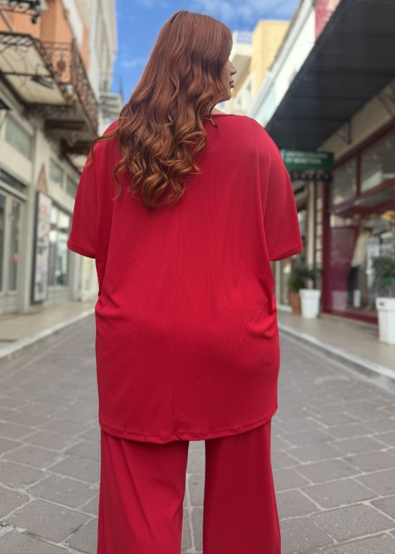 Μπλούζα Ριχτή Σε Ριπ Ύφασμα