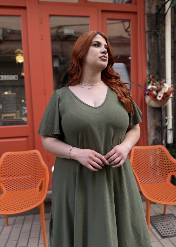 Ασύμμετρο Φόρεμα Με Δροσερό Ύφασμα Με Ανάγλυφη Υφή