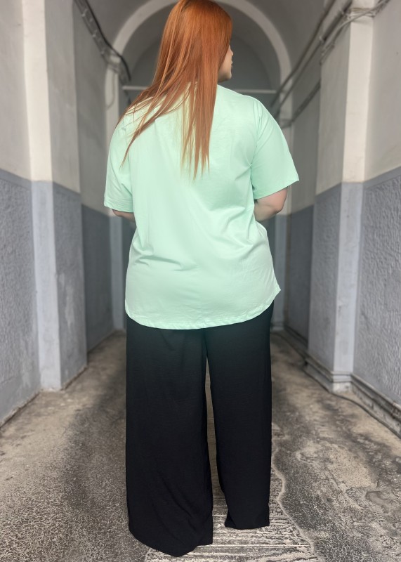 T Shirt Βαμβακερό Με Ανάγλυφο Λουλούδι