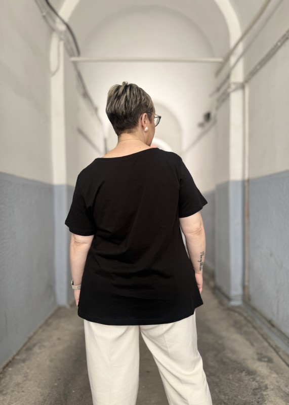 T Shirt Βαμβακερό Με Στάμπα Χείλη Με Κερασάκια