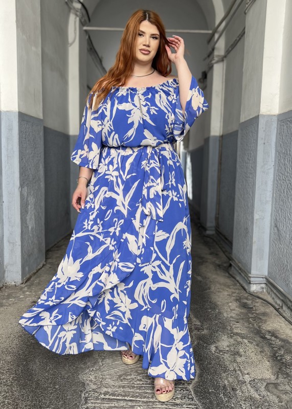 Μπλούζα Φλοράλ Μουσελίνα Off Shoulder