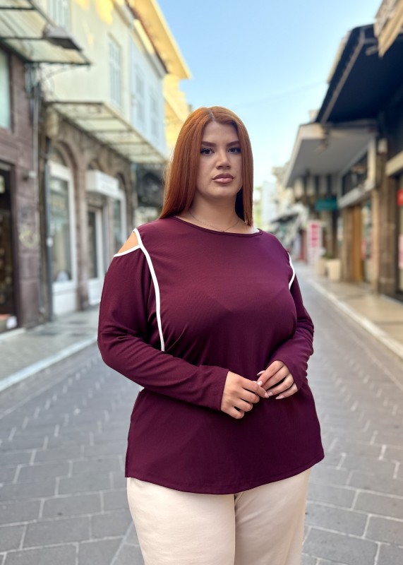 Μπλουζα Ριπ Με Ανοιγμα Στους Ωμους