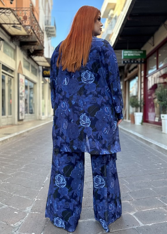 Κιμονό Φλοράλ Ημιδιάφανο (Σετ)