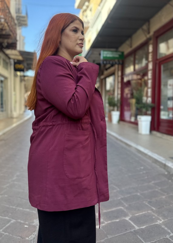 Καμπαρντίνα Φοδραρισμένη Με Βάτα Και Κουμπί