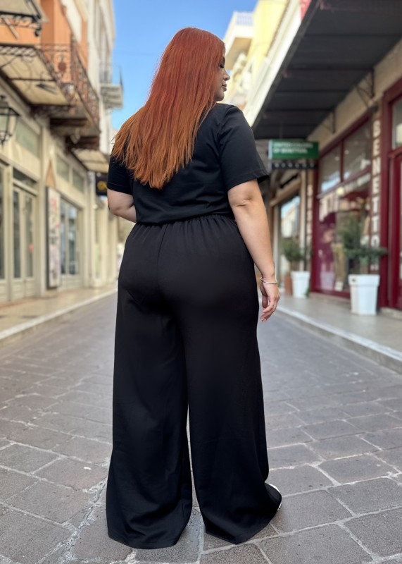 Παντελόνα Με Πιέτες Και Λάστιχο Στο Πίσω Μέρος Της Μέσης