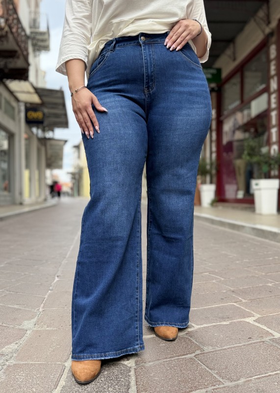 Τζιν Wide Leg Ελαστικό