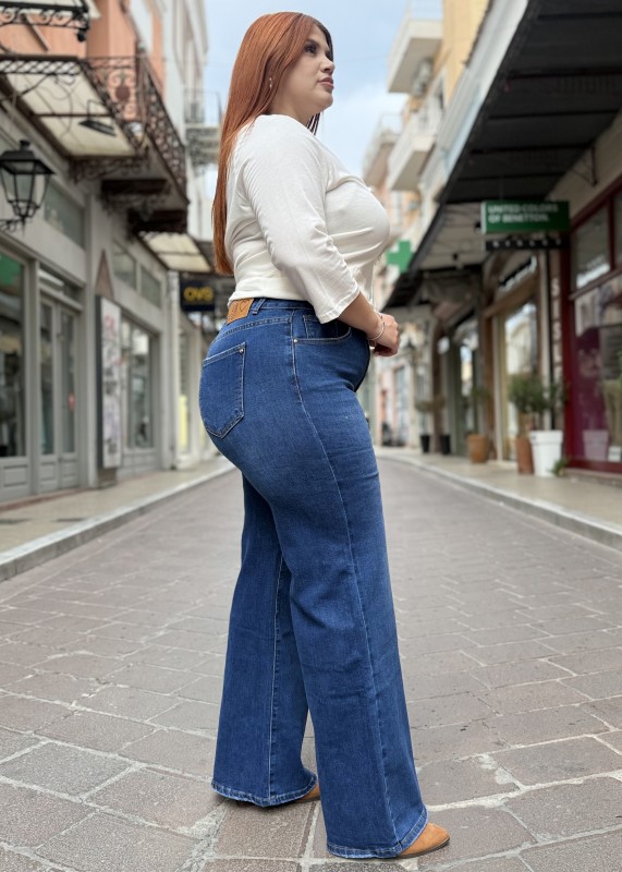 Τζιν Wide Leg Ελαστικό