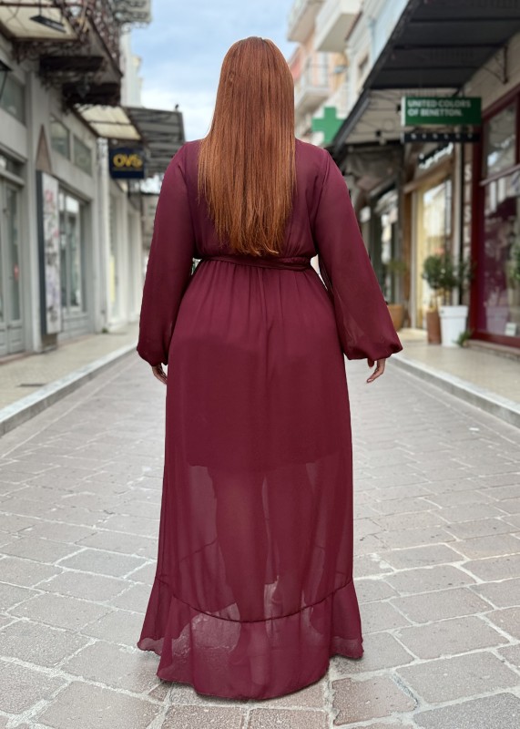 Φόρεμα Κρουαζέ Σε Σιφόν Ύφασμα Και Εσωτερική Φόδρα