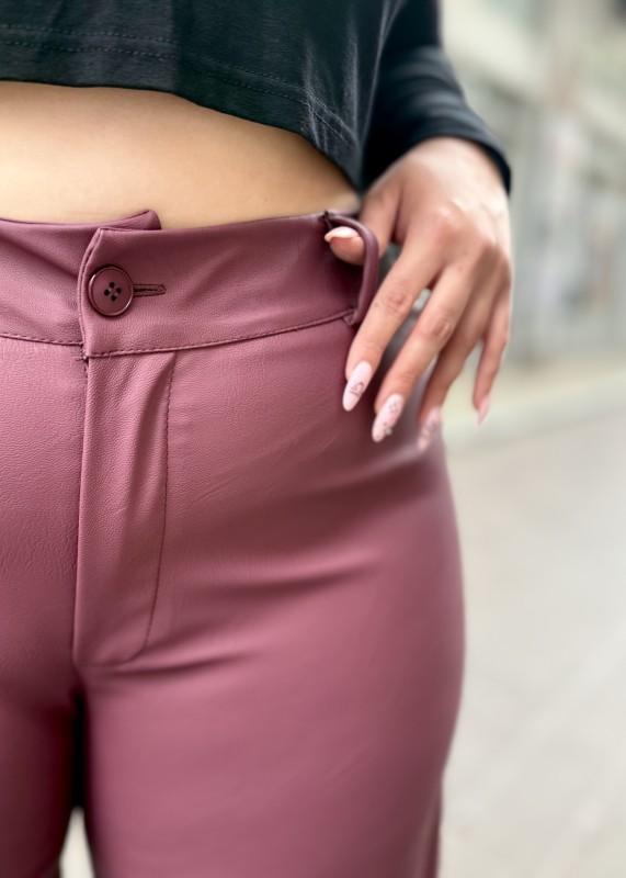 Παντελόνα Wide Leg Δερματίνη
