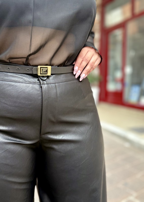 Παντελόνα Wide Leg Δερματίνη