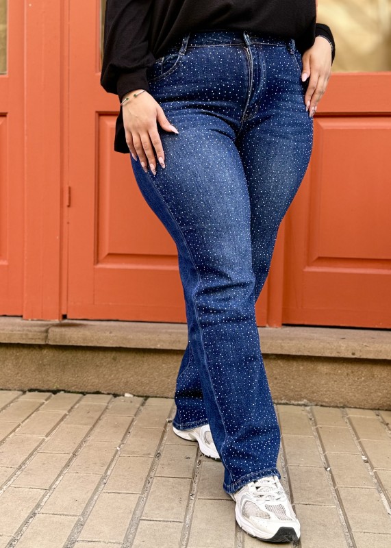 Wide Leg Τζιν Με Στρας