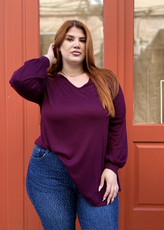 Λεπτή Μάλλινη Μπλούζα Πολύ Μαλακή