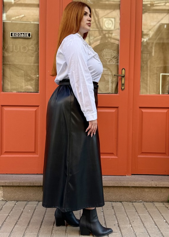 Φούστα Δερματίνη Σε Α Γραμμή