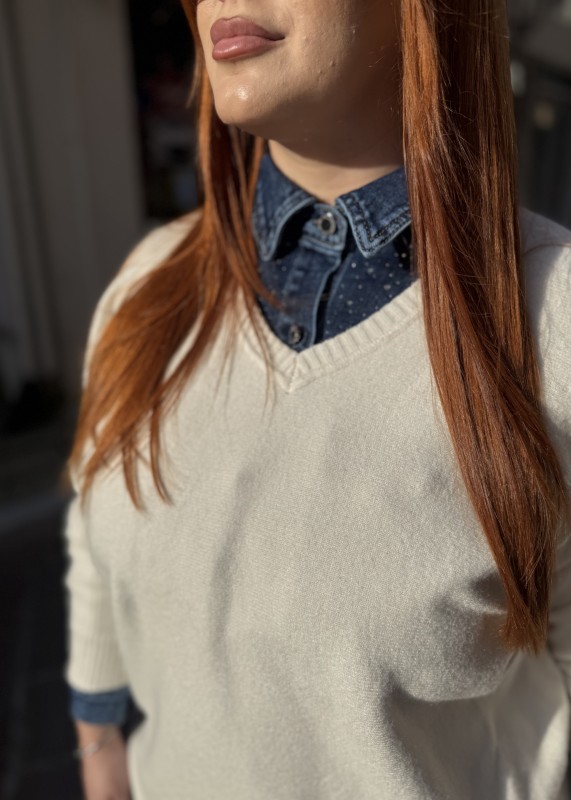 Πουλόβερ Με V Ντεκολτέ Πολύ Μαλακό