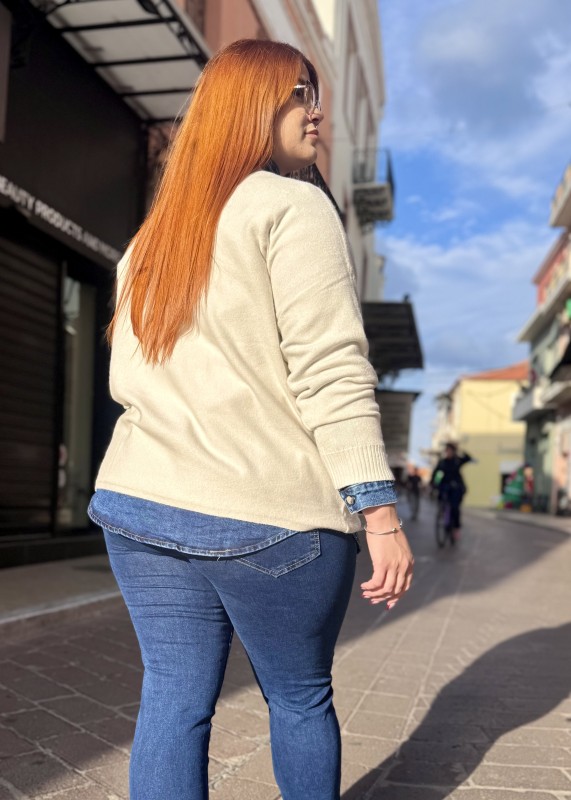 Πουλόβερ Με V Ντεκολτέ Πολύ Μαλακό