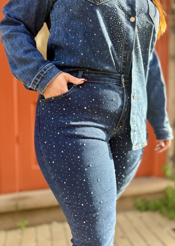 Skinny Jean Με Στρας