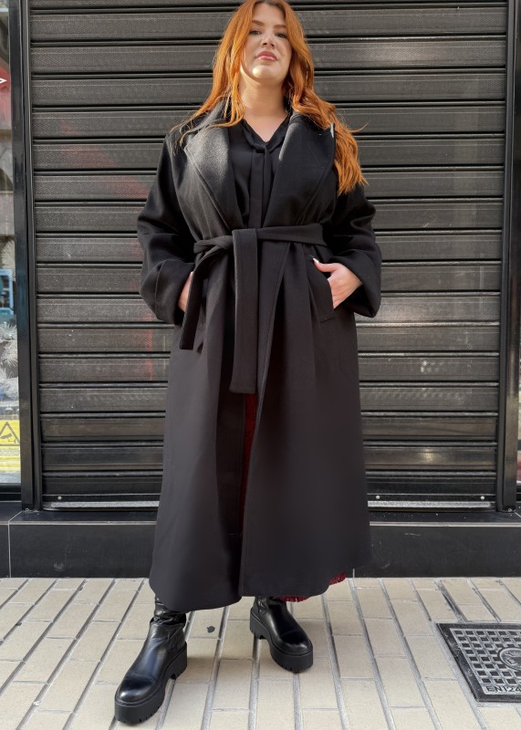 Παλτό Μακρύ Φοδραροσμένο Με Ζώνη