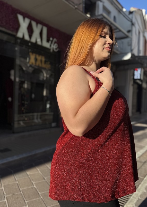 Lingerie Με Λάμψη Και Ρυθμιζόμενη Τιράντα