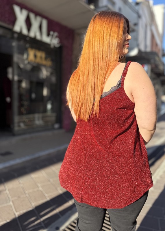 Lingerie Με Λάμψη Και Ρυθμιζόμενη Τιράντα