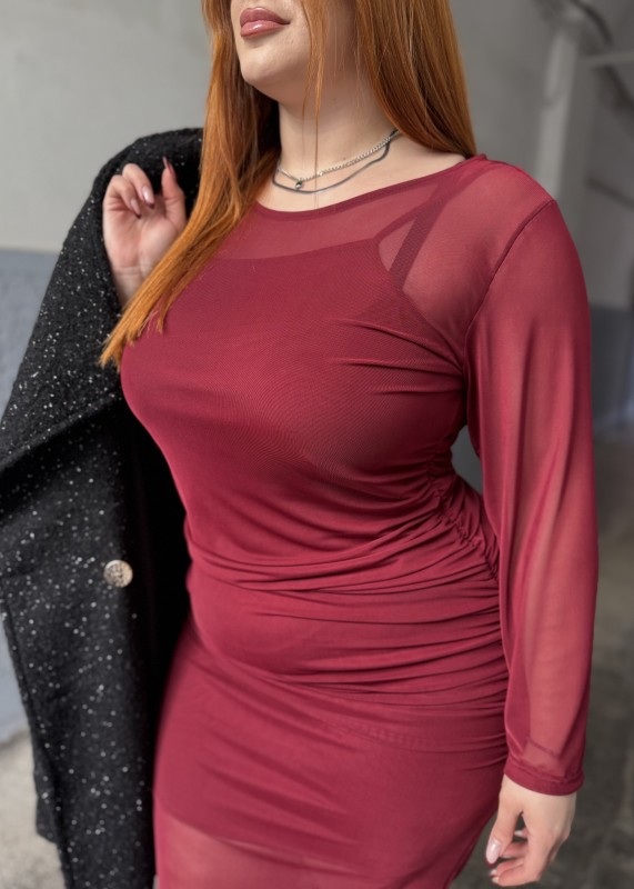 Φόρεμα Διαφάνεια Με Ενσωματωμένο Μεσοφόρι