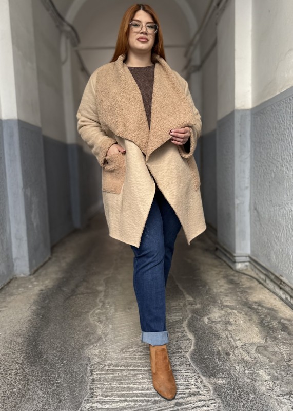 Πανωφόρι Σουέτ Με Εσωτερική Γούνα Πολύ Ζεστό