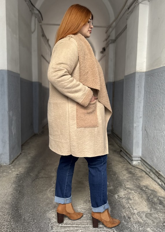 Πανωφόρι Σουέτ Με Εσωτερική Γούνα Πολύ Ζεστό