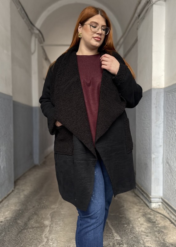 Πανωφόρι Σουέτ Με Εσωτερική Γούνα Πολύ Ζεστό